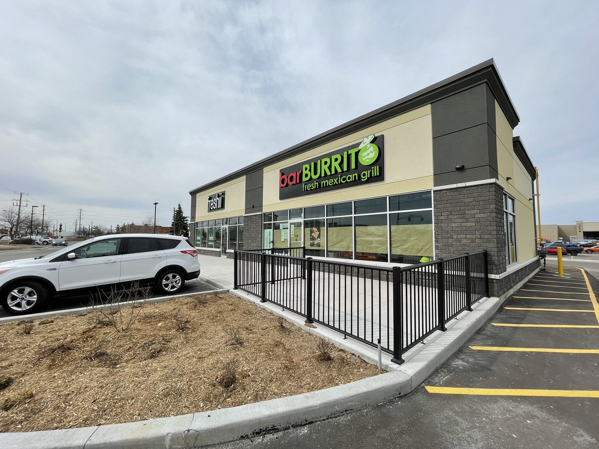 VicanoConstruct's tweet photo. Project Completion Alert: This design-build was completed 2 months ahead of schedule. Welcome @freshii and @Bar_Burrito to their new home in @CityofBrantford https://t.co/55xpE84wwm