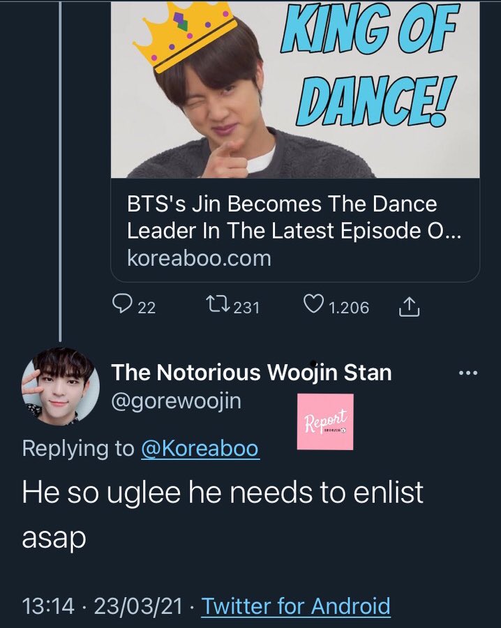 reportseokjin's tweet photo. TW // Ableism

REPORT AND BLOCK

DON’T ENGAGE! 

> https://t.co/g2koa4nxDF https://t.co/W6pIY3cPv2