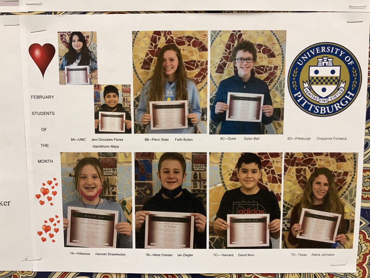 FSEMiddleSchool's tweet photo. And the Student of the Month for February goes to..... https://t.co/0WVPFLUgB2
