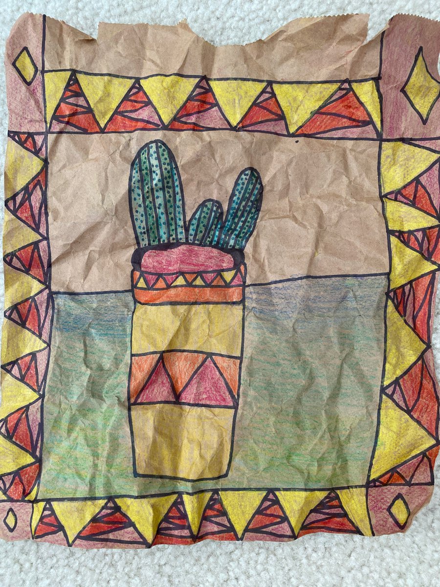 SmithEVart's tweet photo. EV cyber 3rd grade artists showing off their creativity inspired by Mexican Amate. https://t.co/46wlr4wMiz