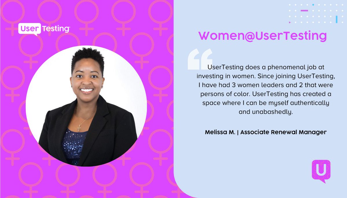usertesting's tweet photo. In honor of #WomensHistoryMonth, we're celebrating women at UserTesting! Meet Associate Renewal Manager @MelissaMenardy as she shares what she values about the culture at UserTesting. #UTLife https://t.co/FiASe4VCPA