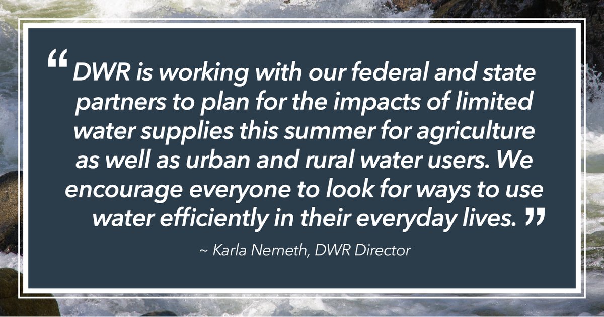 CA_DWR's tweet photo. DWR adjusts State Water Project allocation following dry winter. To read the press release, please visit: https://t.co/ZbPZzcLBhP
-
-
-
#california #water #cawater https://t.co/VvYt4qtWi0