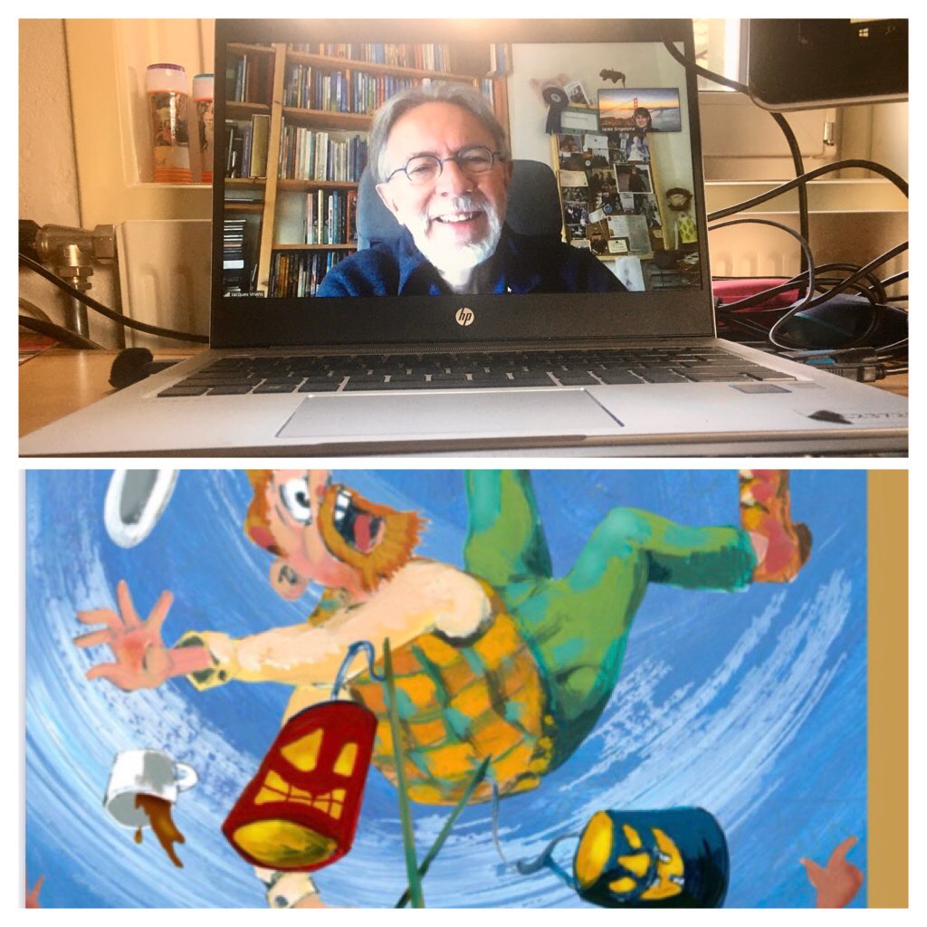 Moaie ferhalen en ynspiraasje by de presintaasje fan ‘Meester Jaap en Grutte Pier’ <a href="/jacques_vriens/">Jacques Vriens</a> foar groep 5 en 6 <a href="/lectoraatMenG/">Meertaligheid & Geletterdheid</a> #praatmartoaniel <a href="/nhlstenden/">NHL Stenden</a>