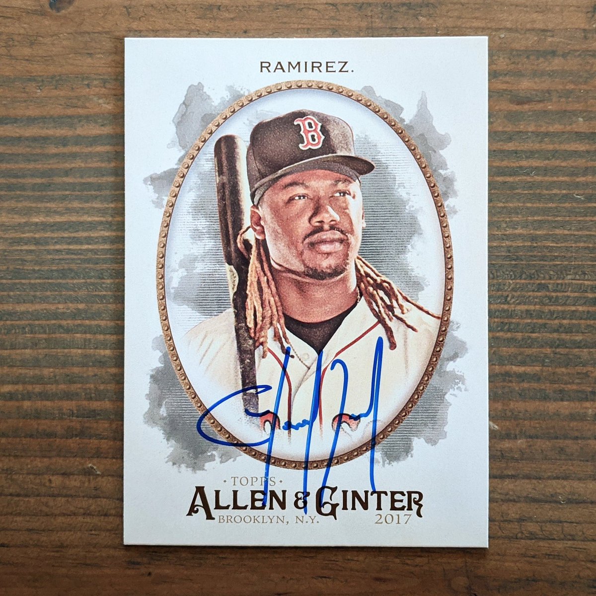 jeffplaysball's tweet image. Took a little while but well worth the wait...Hanley Ramirez via private signing. #allenandginter 

#hanleyramirez #bostonredsox