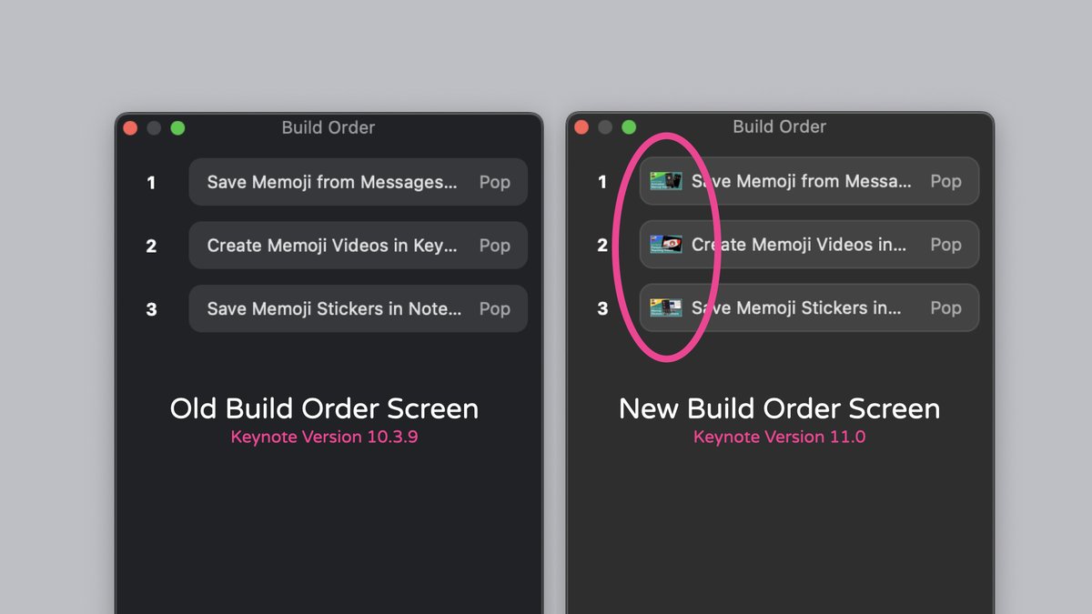 Sometimes a seemingly tiny change can have the biggest imapct - I think this is the case with the new 'Thumbnails on Build Order' feature in #Keynote11 which was released today

Complex animations will now be SO MUCH easier to work with!

#AppleEDUchat #EveryoneCanCreate #ADE2021