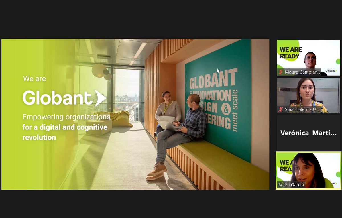 SmartTalentUY's tweet photo. 🔛En este momento estamos en el primer #Smart360 del año junto a @Globant. ¡Muchas gracias a quienes se sumaron a conocer más sobre la empresa y sus áreas de Video Game Testing y QA. https://t.co/yrq8YDiwj7