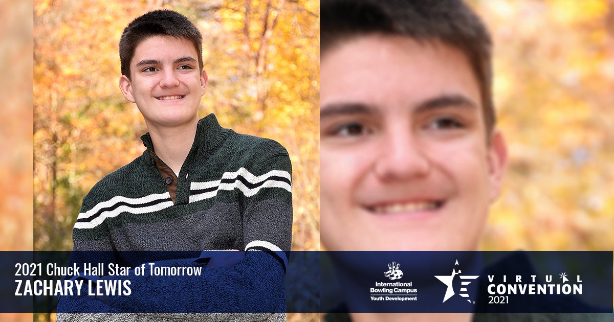 USBC's tweet photo. Zachary Lewis of Medina, Ohio, has been selected as the 2021 Chuck Hall Star of Tomorrow Award winner by the IBC Youth Committee.

Read more about Zachary's dedication to the sport, classroom and community here: https://t.co/eEe3psKfv0

#AFutureForTheSport #YouthBowling https://t.co/4ff7CxyqDr