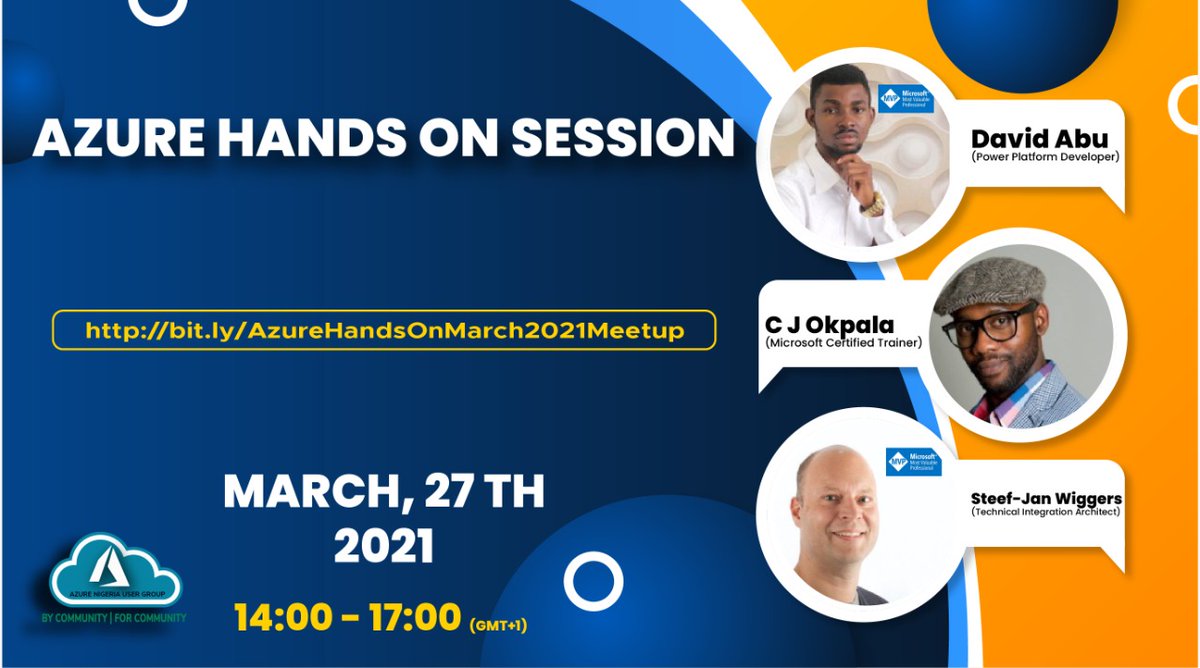 cjokpala's tweet photo. Join me coming Saturday on a presentation session with David Abu and Steef-Jan Wiggers #azurecloud #security #microsoft #ANUG #cloudsecurity https://t.co/Nem3XqSDZ2
