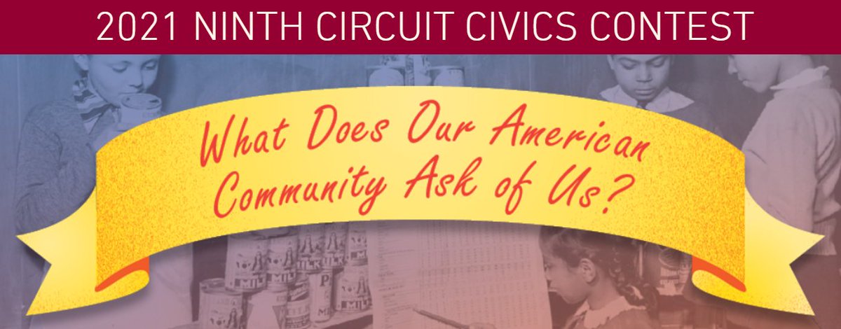 SanDiegoCOE's tweet photo. The United States Court of Appeals for the Ninth Circuit @CourtsCommunity has an essay and video contest for high school students with the theme, "What Does Our American Community Ask of Us?" Winners could get up to $1,000. The entry deadline is April 1: https://t.co/iq85IwZ6OP https://t.co/fneWZnp93B
