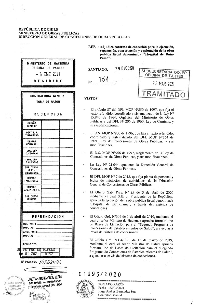 BUENA NOTICIA.
Reposición del Hospital San Luis de Buin y Paine.
Contraloría General de la República publica Toma de Razón del anhelado proyecto. Ahora, se debe esperar su publicación en el Diario Oficial, para que la empresa inicie la gestión del proyecto.😍👏