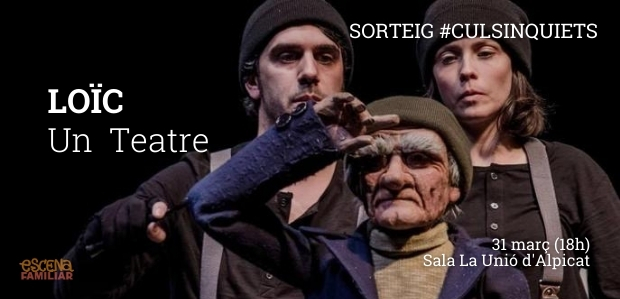 El segon sorteig d'aquesta Setmana de les Arts Escèniques per a la Infància i la Joventut és sensacional! . Un pack de 4 entrades per veure "Loïc", la història d'un vell pescador a càrrec d'<a href="/unteatre/">UN teatre</a> a La Unió d'Alpicat. Participeu-hi! #SorteigEF escenafamiliar.cat/club/sorteig-c…