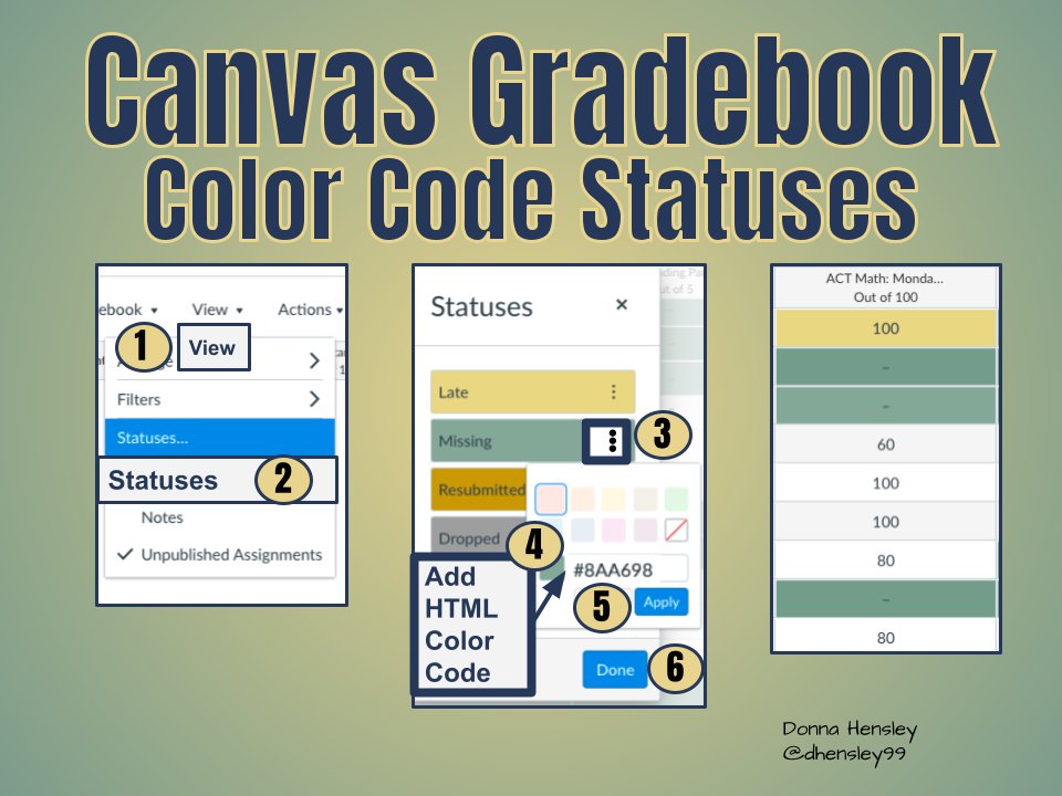 Change your Canvas gradebook colors
#canvas