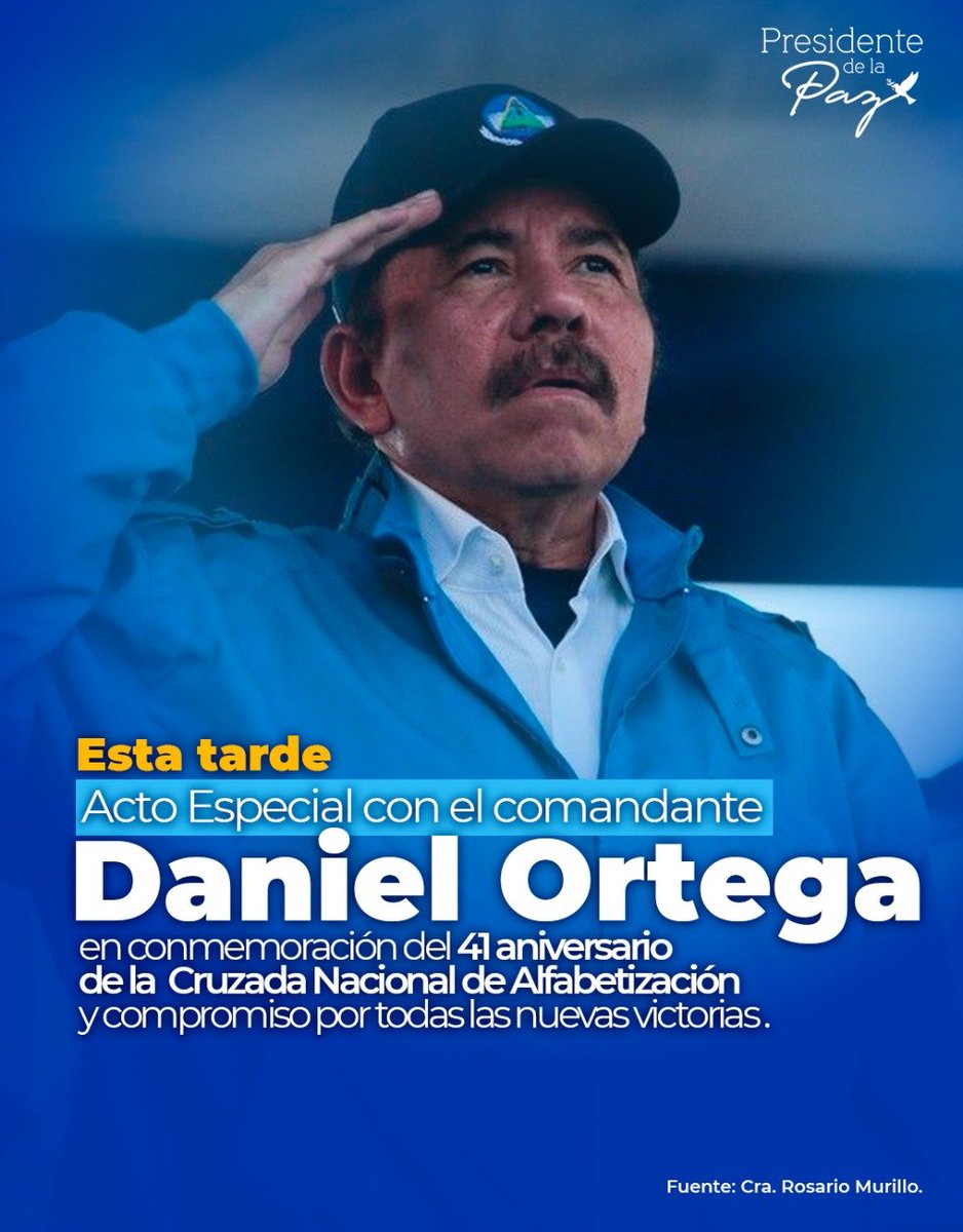 Hoy #23Marzo habla nuestro líder Comandante Daniel #PunoEnAltoLibroAbierto 
#ManaguaSandinista 
<a href="/fr1nkro/">UlloaFrank</a>    <a href="/FirmesP/">Firmes Por la Paz</a> <a href="/Blandon_ly/">Odalys Santana ❤️🖤✌️</a> <a href="/DiablaSandi/">🔱𝔏𝔞 𝔇𝔦𝔞𝔟𝔩𝔞 𝔰𝔞𝔫𝔡𝔦𝔫𝔦𝔰𝔱𝔞🌹🔥</a> <a href="/leito0508/">Leonel Mejía.❤🖤</a> <a href="/Majatriz/">Martha Jamileth Velásquez</a> <a href="/OlgaUrbina16/">🌻Tipitapa avanza 💫❤🖤</a> <a href="/MinsaTipitapa/">Salud en Familia y Comunidad TIPITAPA</a>