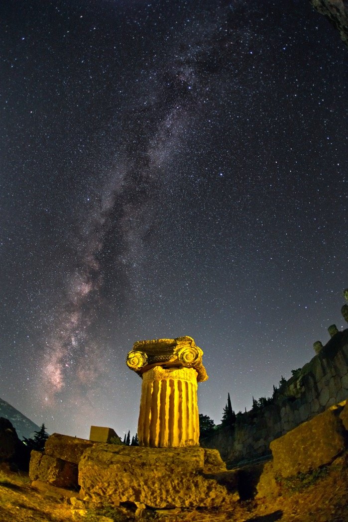 GrecianGirly's tweet image. Delphi by night. Amazing night time shots taken at Delphi, Greece, by astrophotographer, Loukas Hapsis.