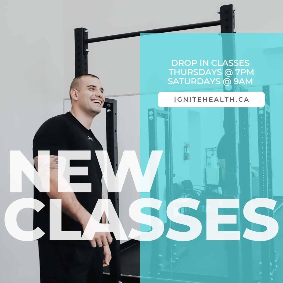 This week is the first week for our NEW DROP IN CLASSES! Spots are going fast! Reserve your spot today for a  safe, fun and motivational class with our team! Book Online ow.ly/WjCi50E6EQ0