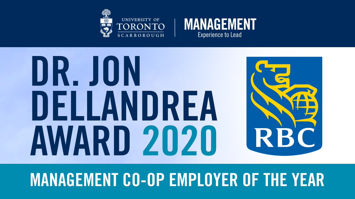 utscmgmt's tweet photo. JUST ANNOUNCED: @RBC named #UTSC Management Co-op Employer of the Year! 🦁 We asked students to share their #RBC experience: https://t.co/yvR3bdScvA #YourBestStartsNow #ExperienceToLead #InspiringInclusiveExcellence #WILMonth #InnovativeCoop #InnovativeWIL #Leadership https://t.co/bZLgJjtew7