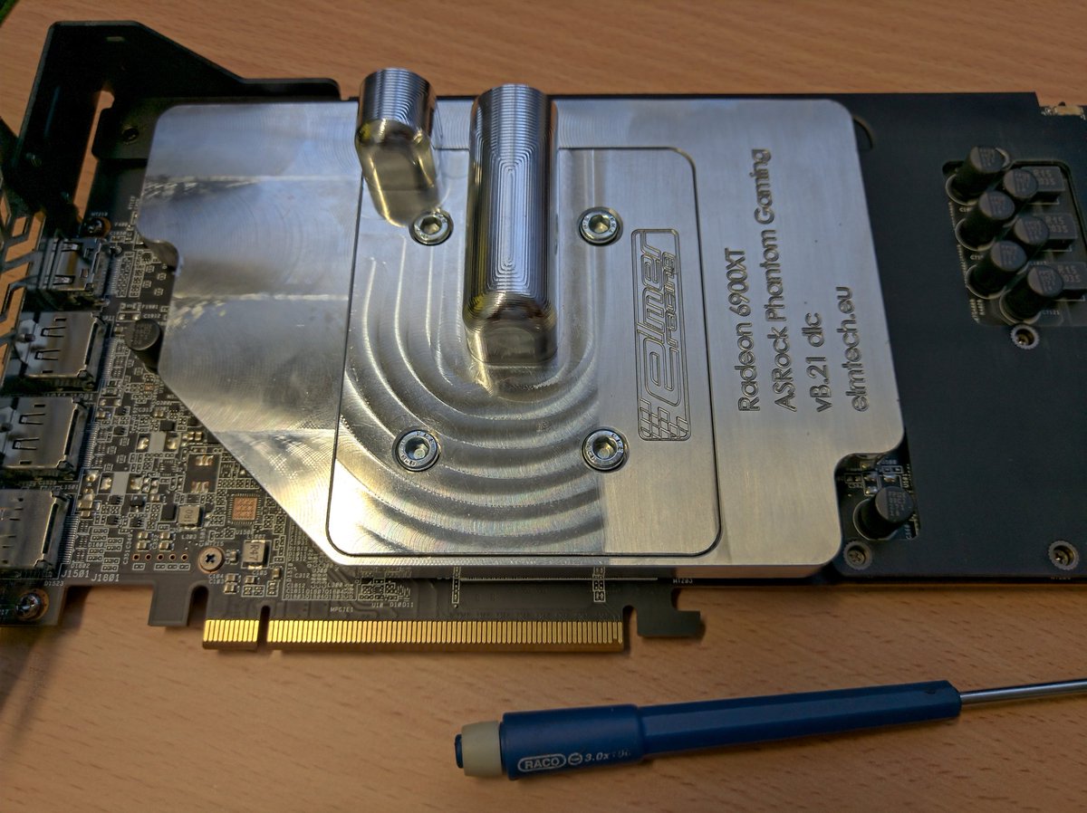 ElmTechDev's tweet photo. Next up for testing! Will our development #cooling work as well on #GPUs as what we've already tested on #CPUs?
One way to find out! https://t.co/lw0e6L783E