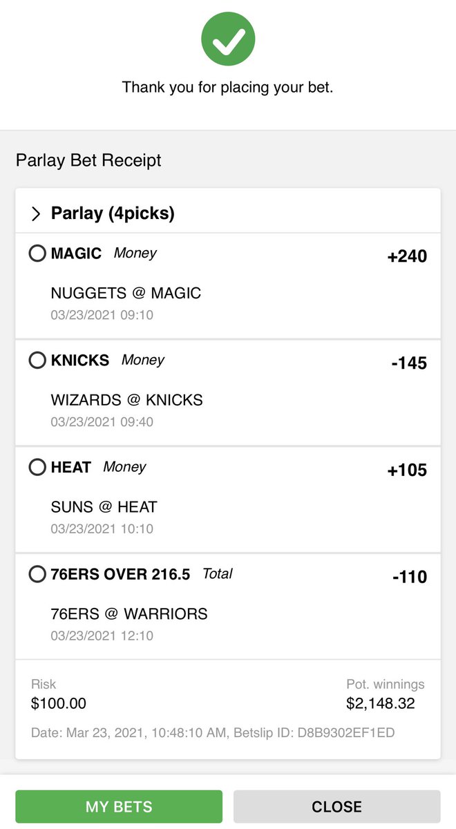 icapper2's tweet photo. Parlaying today’s card. Have a feeling.. https://t.co/POJZjINpBq