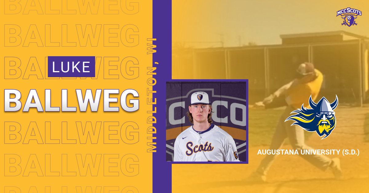 Congratulations to one of our Co-FR 1B Luke Ballweg (Middleton, WI) on his commitment to play baseball next fall at 2018 NCAA DII National Champion Augustana University in Sioux Falls, SD!  <a href="/_TheJBB/">The JBB</a> <a href="/JaredWackerMCC/">Jared Wacker</a> @McHenryCoSports @PBR_JUCO