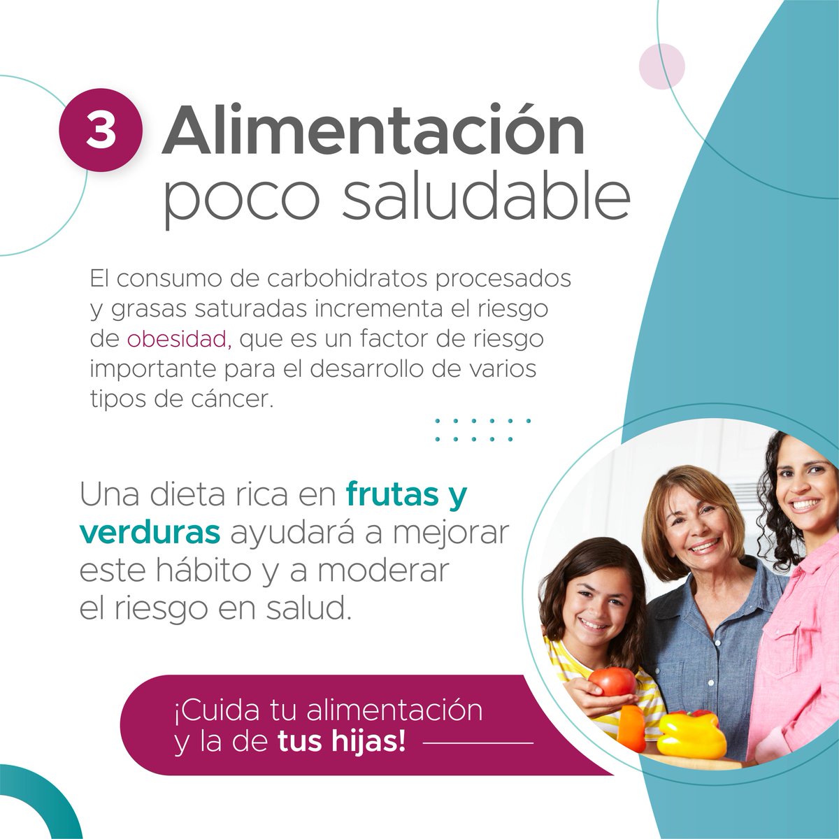 SismaMujer's tweet photo. El riesgo de desarrollar cáncer de cuello uterino se incrementa de acuerdo con el número de factores de riesgo presentes. Pero, ¿sabías que la mayoría de estos factores son modificables? Conoce aquí más detalles 👇

Más información en: @superaelcancer #MeRegaloTiempo #CuidoMiVida https://t.co/f70VFZGljZ