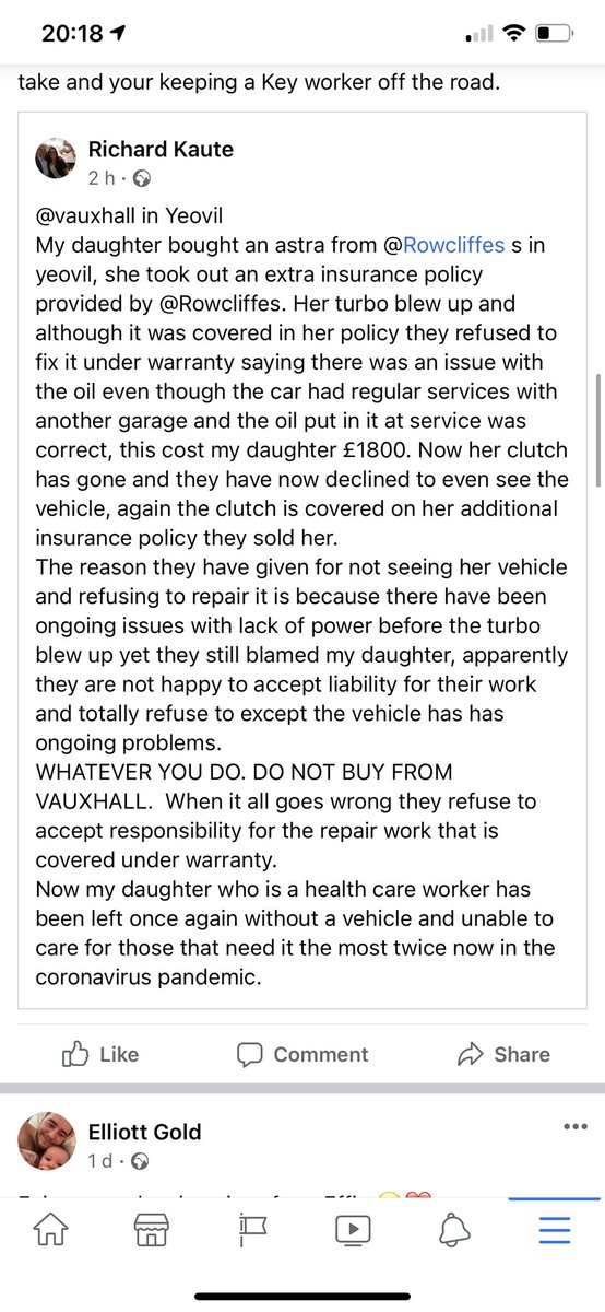 EllsGold's tweet photo. @Rowcliffes what an absolute Joke keeping a key worker off the road and being disrespectful whilst defending your poor workmanship and faulty vehicles https://t.co/RFaa5EU2K7