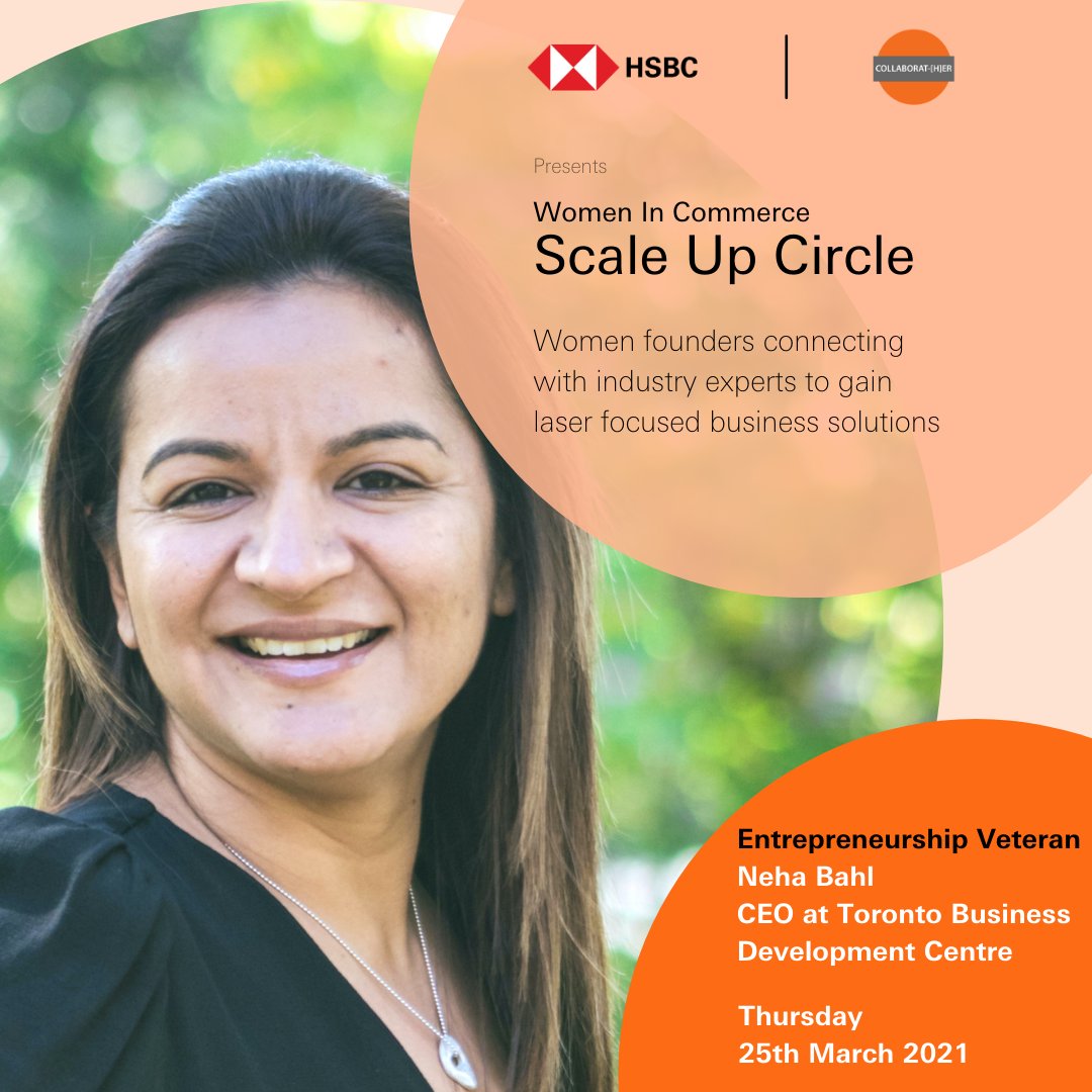 theTBDC's tweet photo. Excited to share that #TBDC CEO @bahlneha will be joining Collaborat-her and HSBC as a keynote speaker for their Scale Up Circle session focusing on women founders connecting with industry experts. #hsbcforstartups
#scaleupcircle #womenincommerce https://t.co/kBVx8xT0W3
