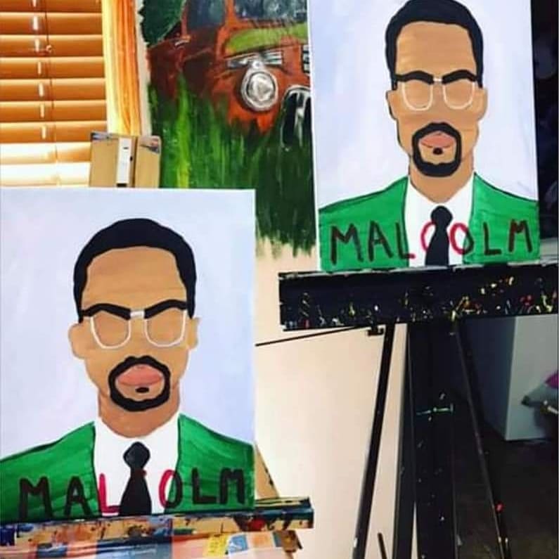 JackandJillDer2's tweet photo. This weekend we learned about black artists and painted a picture of Malcolm X with instruction from  @darryltucker3929

#DCJJ #JJMWR https://t.co/kVZbI16E67