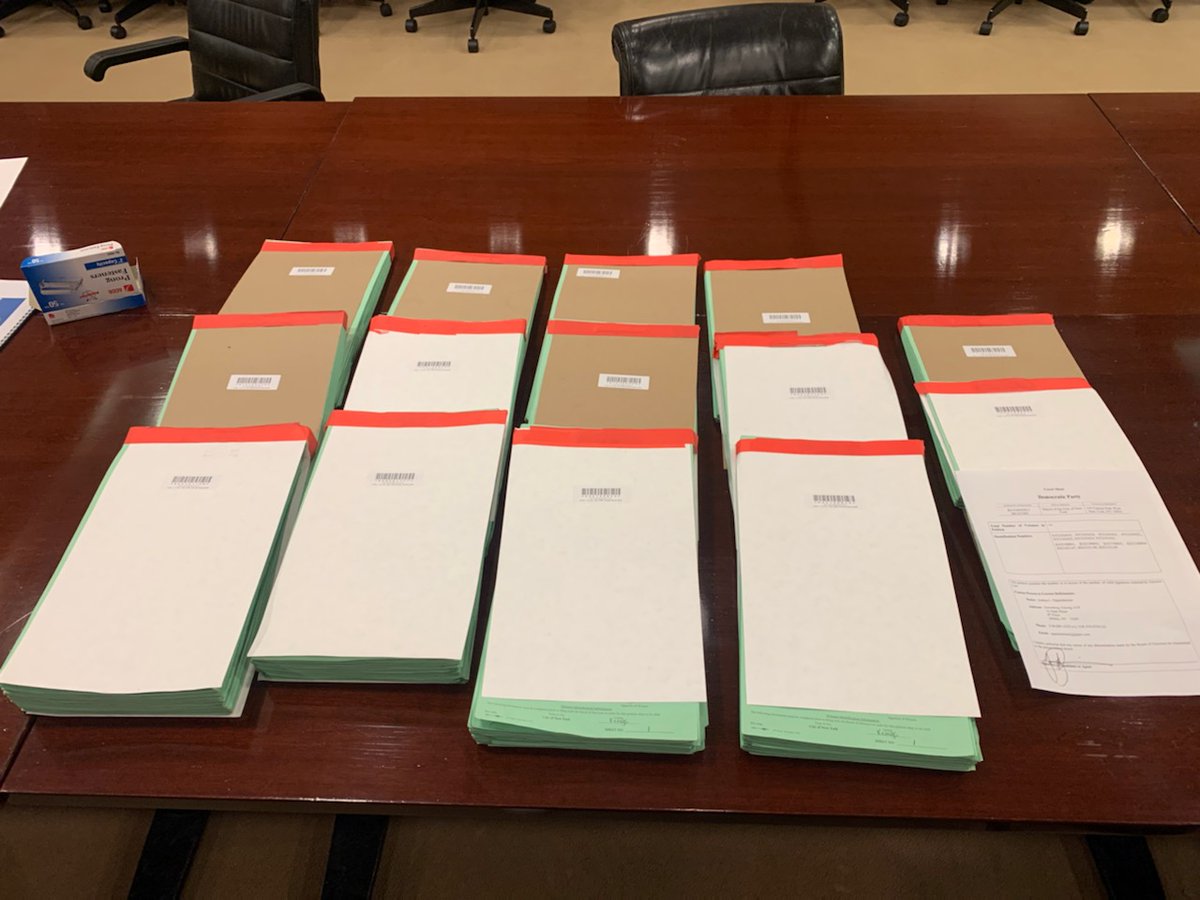Today's the day! Filing signatures collected to get my name officially on the ballot for NYC mayor. Thank you to the more than 18,000 New Yorkers from every borough who signed! We couldn't do this without you. 🙏🏿 #NYCComeback