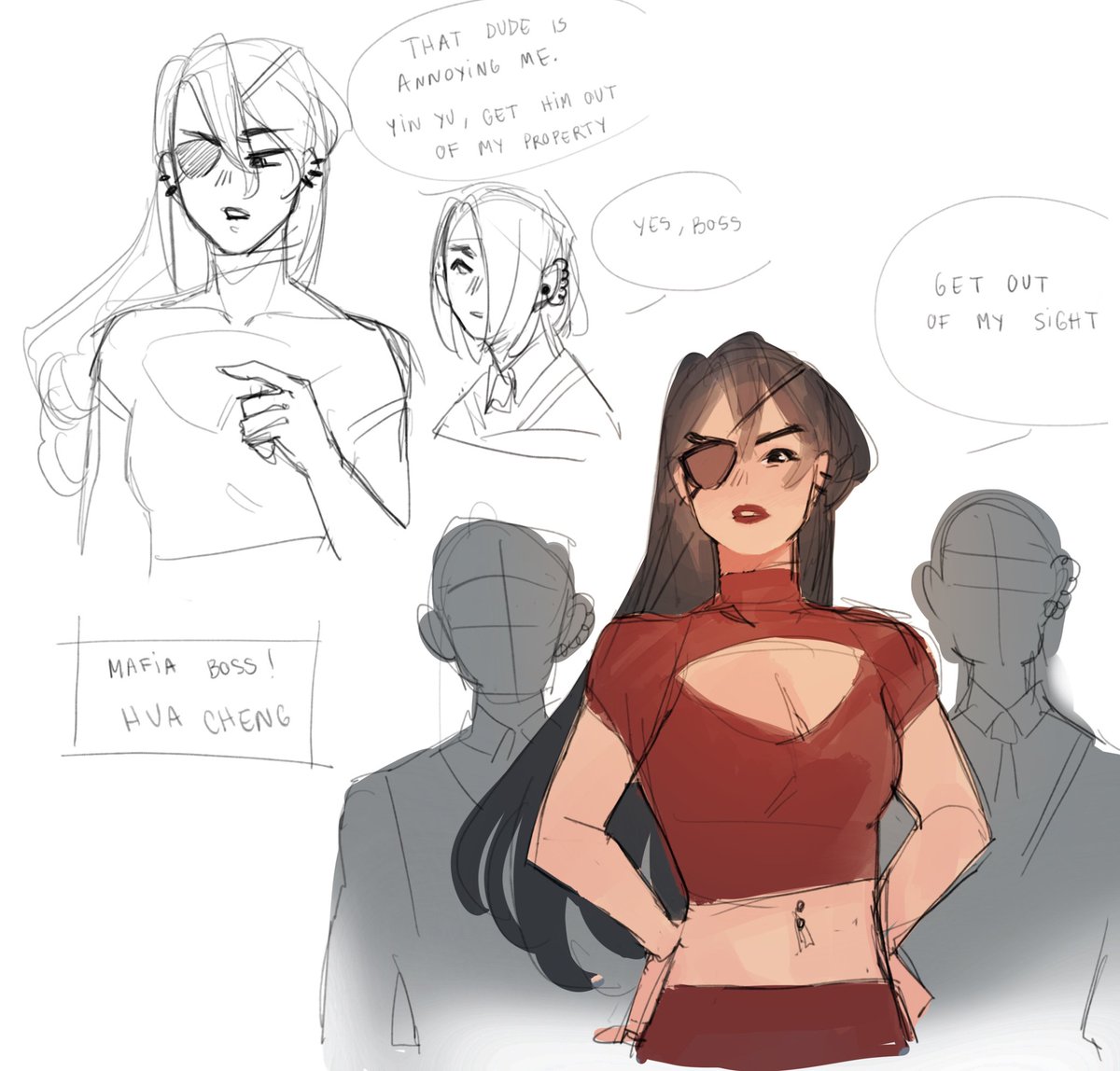 cw genderbend// 

[sketch dump] that hualesbians boxing AU no one asked for 