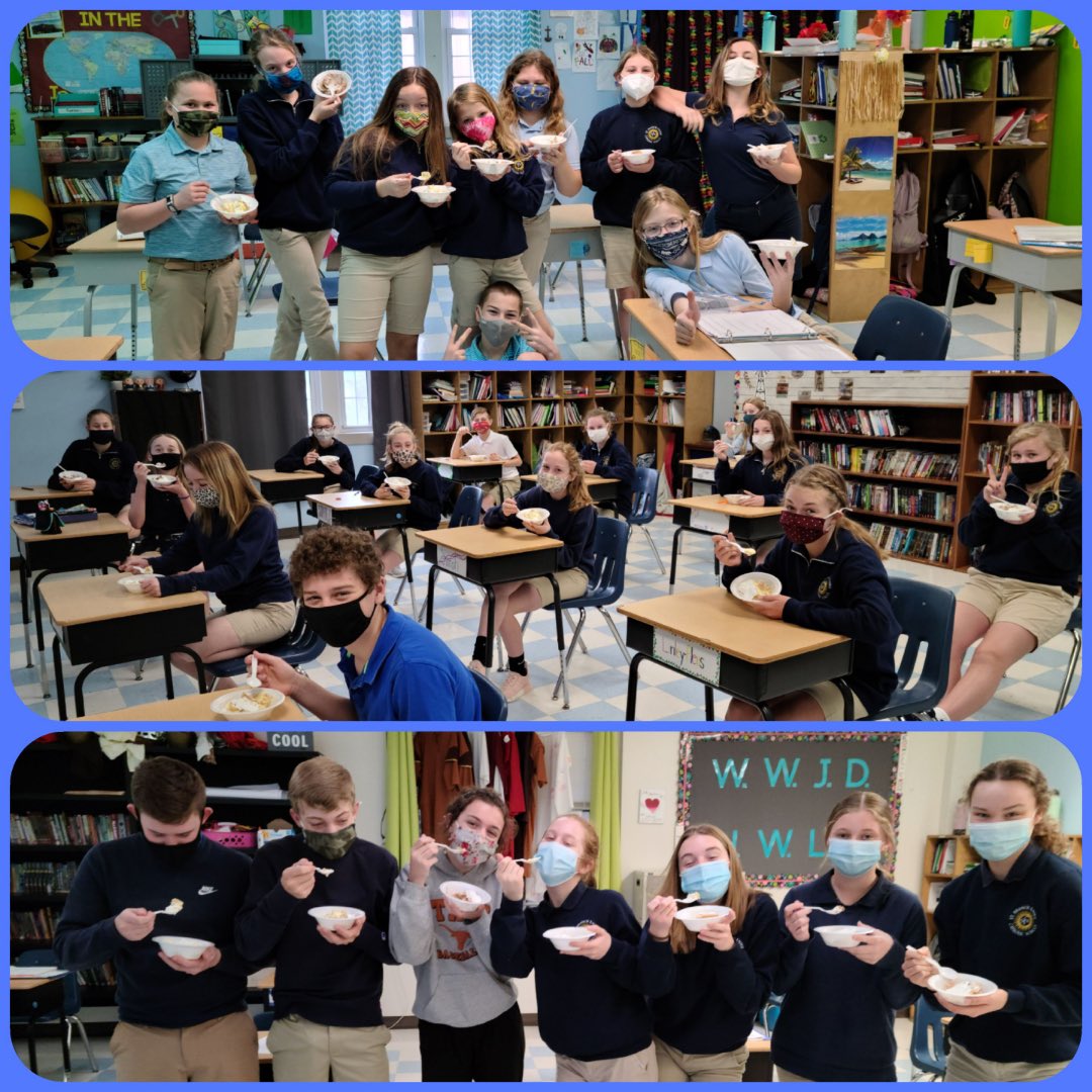 sfxtigers's tweet photo. Junior high celebrated Pi Day a little late this year and enjoyed some delicious pie. #SFXTigerPride #1Faith1Family1SFX https://t.co/BMAMOrQ2mk