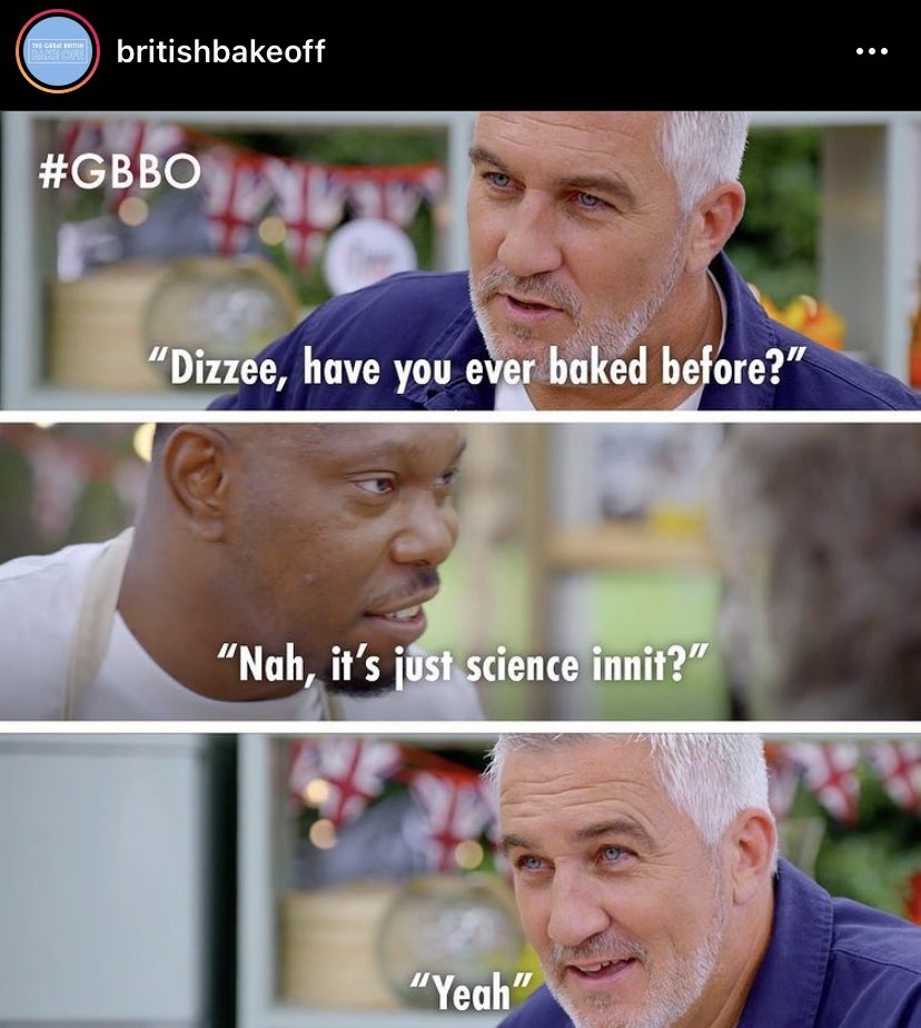 InfoSecSherpa's tweet photo. #GBBO #BakingIsScience https://t.co/4wlhSmQ7N5