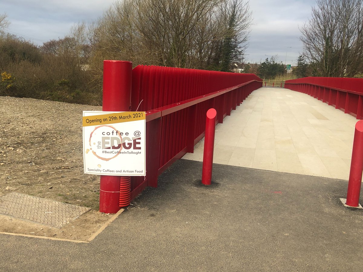 Great to see a new business opening along the Dodder Greenway! Coffee @ the Edge opening Monday  29th March ☕️🚲