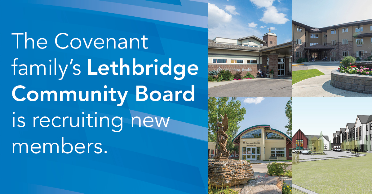 CovenantCA's tweet photo. The Covenant family is seeking community board members in Lethbridge. It’s an opportunity to strengthen your community by promoting a proactive approach to health and healing. https://t.co/3L9E1oNvDC https://t.co/kOUkYRQosr