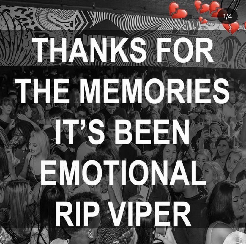 ViperKingston's tweet image. Important announcement...
It’s with a heavy heart, Viper Kingston is no more, we know that today marks a year since the first lockdown, little did we know a year later night venues would still be closed, it’s a sad day for viper family that we are closing ours doors for good 💔💔