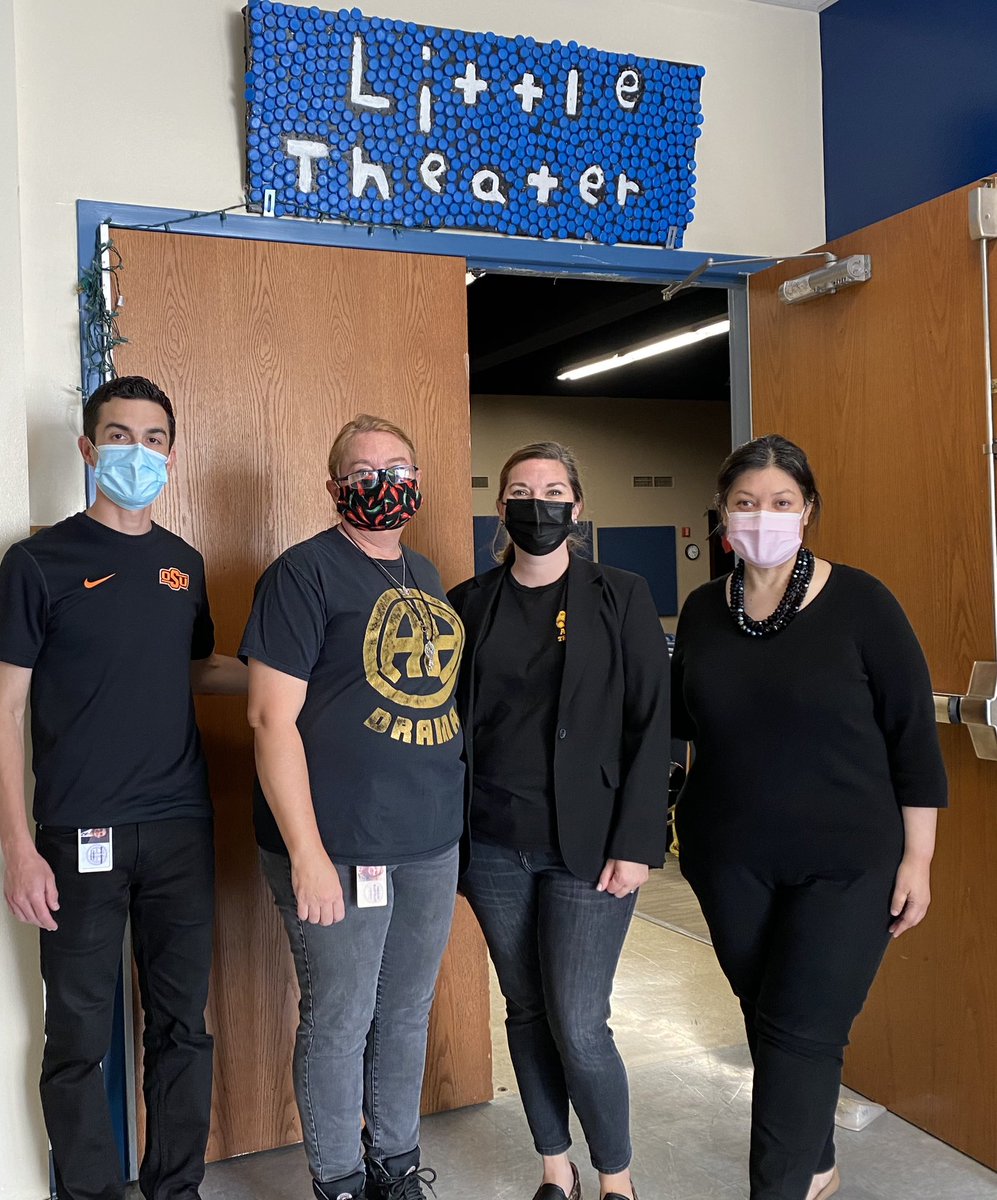 AHJSTheatre's tweet photo. Our admin knows what it's like to work behind the scenes! #techtheatretuesday #TIOS2021 #TxTIOS #TIOS_March #AHISD #dressupweek @gomez_rene1010 @AHJSAcaDean @MsAguirreLiz https://t.co/I984GQ3Uap