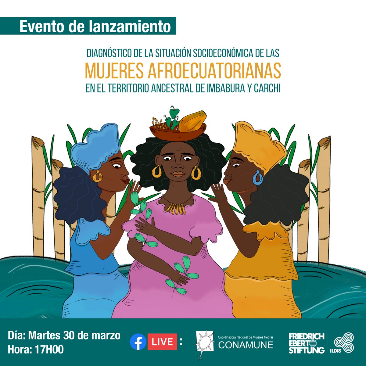 EcuadorFes's tweet photo. 🔎Desde @conamunec se presenta la investigación sobre #MujeresAfroEc

Hablaremos sobre #economía, violencia de género y la política en femenino.

📌30  marzo 17:00 🇪🇨
Sigue la transmisión vía #FacebookLive de @FesIldis 

Más info en  👇https://t.co/FaDii34LVE 

#justiciadegenero https://t.co/Q7nIeA5cvt