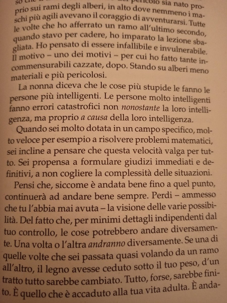 "quando sei molto dotata...molto veloce..sei incline a pensare che questa velocità valga per tutto" e fai errori catastrofici..<a href="/GianricoCarof/">Gianrico Carofiglio</a> #ladisciplinadipenelope @Librimondadori