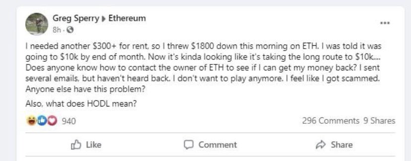 JunoMonetaDefi's tweet photo. 😂🤣😂🤣
While we are asking for refunds...
Anyone know how to get a refund after a rug pull?
#eth $eth #defi #defigirl https://t.co/Zl7AvImwLA