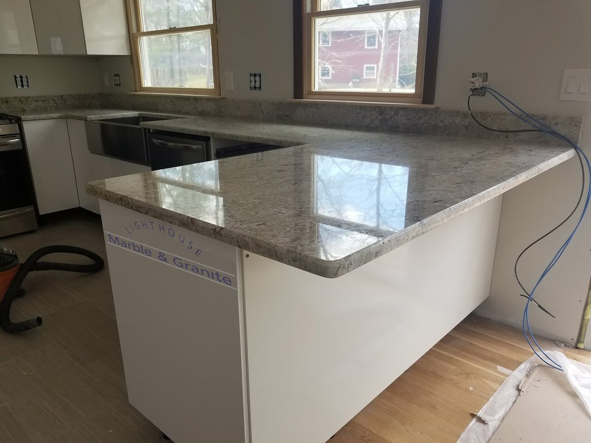 LighthouseMarb1's tweet photo. Moon white granite countertops #granite #countertopinstallation #kitchendesign #Moonwhite #counters #countertops #countertop #KitchenReno #kitchenrenovation #kitchen #kitchenremodel #granitecountertops #granitekitchen https://t.co/Km83kOCGRc