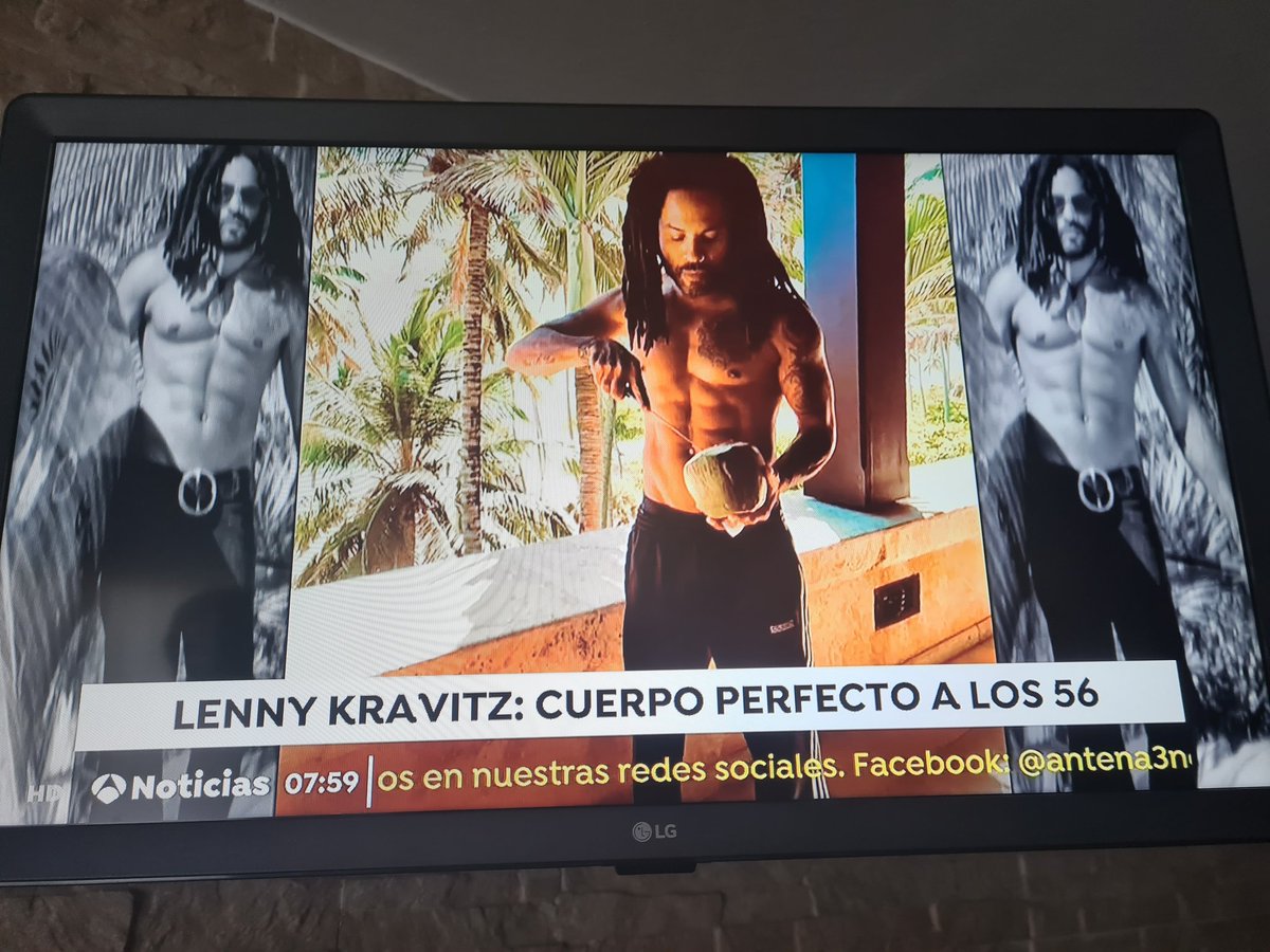 Sonloar's tweet photo. Por favor, para mañana más noticias así 🙏🙏. Gracias.@A3Noticias  #NoticiasDeLaMañanaA3N #lennykravitz https://t.co/6fvZ6zYQ3z