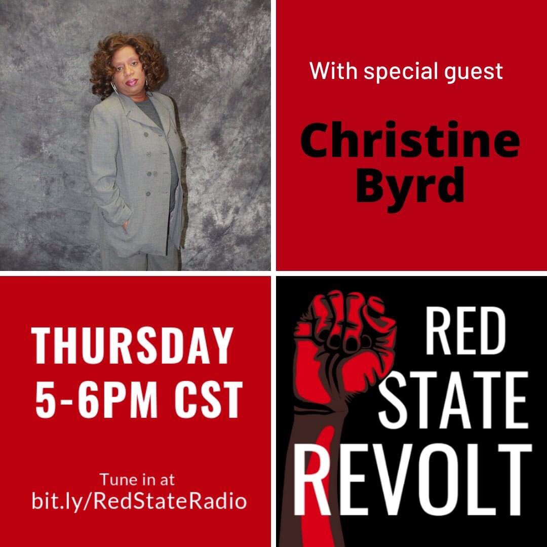 RedState_Revolt's tweet photo. This Thursday on Red State Revolt from 5-6PM CST at https://t.co/EHA282zrd9 we will be joined by Rev. Christine Byrd. Christine has been instrumental in the Oklahoma Democratic Party and in Oklahoma politics  for decades &amp; will make an important announcement on the show. https://t.co/Wf4vqV6KdJ