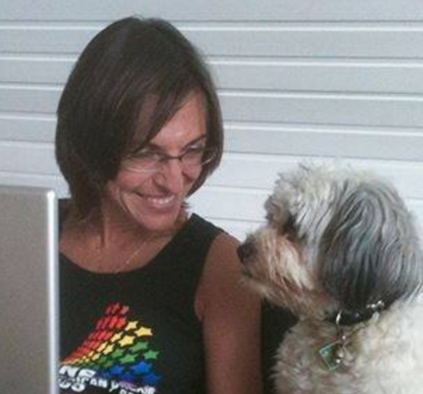 ANO07's tweet photo. Yes, today is #NationalPuppyDay who knew? Here're 2 old #tbt #images of Kimba the #rescuedog &amp; extended family dog. She was sweet &amp; a handfull in the same time. (also my all-time favorite #JCPride t-shirt :-)) https://t.co/ko1g4tDUDH