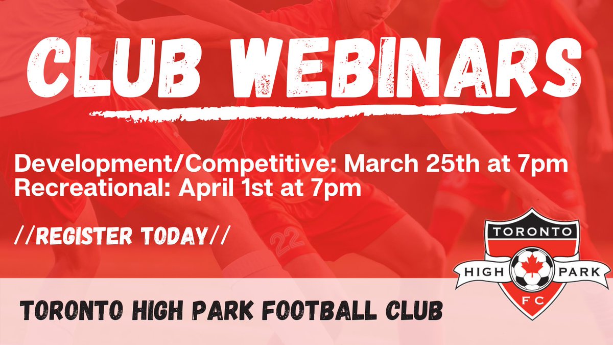 THPFC's tweet photo. If you would like to learn more about the Toronto High Park Football Club, please register for our upcoming live webinars!

All the Details ➡️ https://t.co/cdqZuedO5L

#THPFC | #UnitedThroughFootball https://t.co/saWL2mfjk7