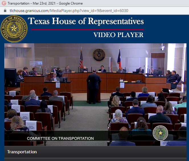 txslrra's tweet photo. Keeping any 👀#TexasHouse #transportationcommittee today. Keep up the good work! https://t.co/1hV1Bef1eJ