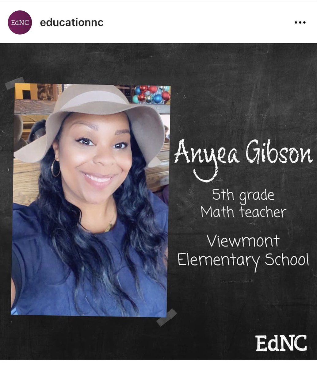 AnyeaGibson's tweet photo. My new teacher sister friend Maggie Murphy nominated me for the Education NC Spotlight on Instagram! I’m so honored to do what I love each and every day. There is absolutely no Mountain I would not climb to reach one of my babies; literally and figuratively. #HPSTOY #NCeducator https://t.co/pzaf2HU2Dv