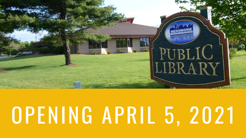 meLibrary's tweet photo. With new cases of COVID-19 in Dunn County dropping to levels we haven’t seen since last summer, and following guidance from the Department of Health, the Board of Trustees has decided to reopen the building with restrictions beginning April 5. Read more https://t.co/yU8LwI4Nnu https://t.co/zETgZA64EN