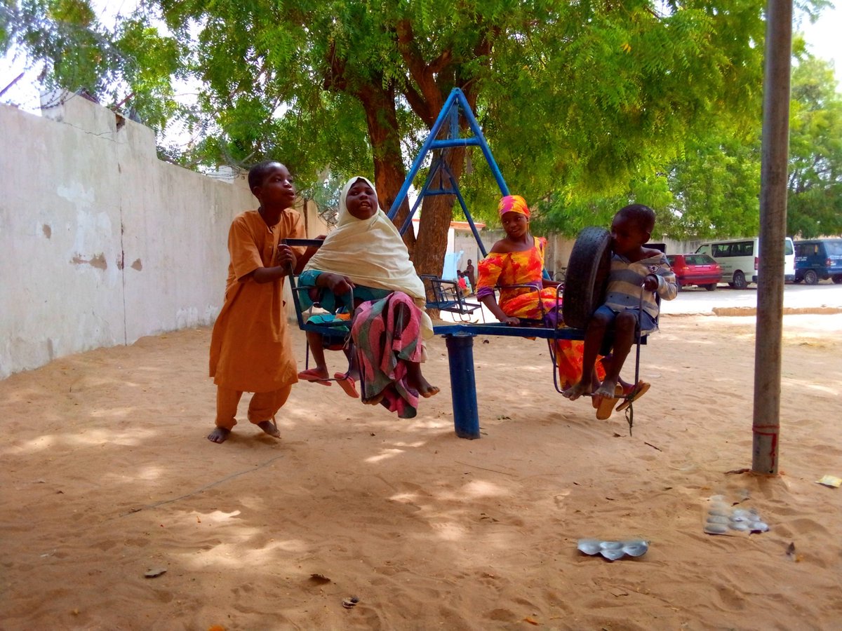 Bornolitsociety's tweet photo. BLS celebrated #WorldPoetryDay at Fatima Ali Sherrif Orphanage in #Maiduguri. Putting smile to the children's face doth cleanse the heart. https://t.co/rswovSGJd1