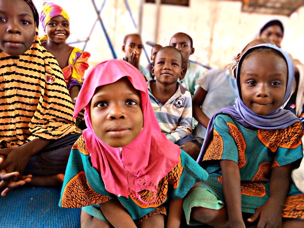 Bornolitsociety's tweet photo. BLS celebrated #WorldPoetryDay at Fatima Ali Sherrif Orphanage in #Maiduguri. Putting smile to the children's face doth cleanse the heart. https://t.co/rswovSGJd1