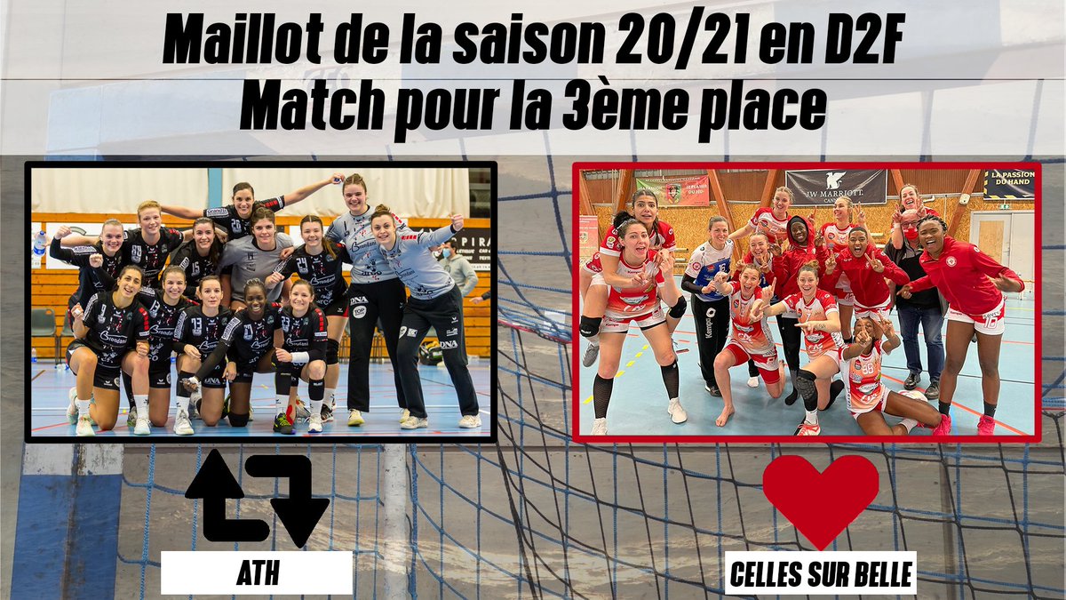 ath_handball's tweet photo. élection du + beau maillot #D2fHandballPro @ffhandball
Finale 3ème place !
Vous préférez ❓
🔁le maillot @ath_handball
❤️le maillot @HBCCELLES
Les votes sont ouverts jusqu'à demain 20h... https://t.co/QCLDVj50nu