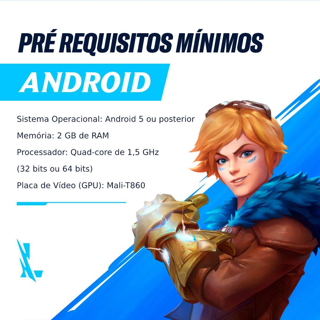 REQUISITOS MINÍMOS Do Jogo LOL WILD RIFT 